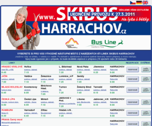 skibusharrachov.cz: Skibus Harrachov
SKIBUS - Zdarma Vás ráno dopravíme pohodlnými autobusy do Harrachova přímo ke sjezdovce a odpoledne zase zpátky domů