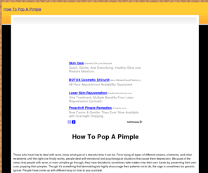 howtopopapimple.com: How To Pop A Pimple: Popping a pimple
People learn how to pop a pimple the correct way to avoid infection.