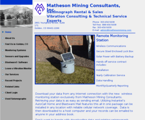 mathesonmining.com: Matheson Mining Consultants, Inc.
Vibration Consulting & Technical Service Experts