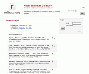 refbase.org: Public Literature Database -- Home
Search the Public Literature Database