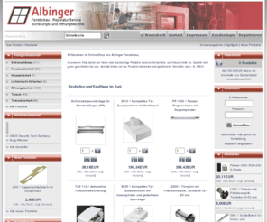 albinger-shop.com: Albinger Fensterbau - Online Shop für Fensterbau und Sicherheitstechnik
In unserem Shop bieten wir Ihnen viele hochwertige Produkte rund um Sicherheits- und Haustechnik an.