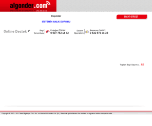 algonder.com: Algonder.com - Online Kontor Yukleme / Online TL Yukleme
Algonder.com, Turkcell  Vodafone ve Avea operatörlerinin kontörlerini  konuşma kredilerini yükleyebileceğiniz, toptan veya perakende olarak hizmet veren, yüksek yazılım teknolojisi altyapısı ile, sağlam ve güvenli bir kontör yükleme sistemidir.