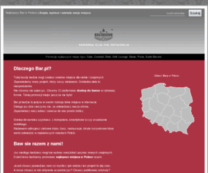 bar.pl: Bar.pl | Wybierz i odwiedz najlepszy Bar w Polsce!
Szukasz Baru? Wybierz najlepszy: Cafe, Cocktail, Drink, Grill, Lounge, Music lub Sushi Bar! Znajdz Bar w okolicy i spotkaj nowych znajomych! Zabawa gwarantowana.