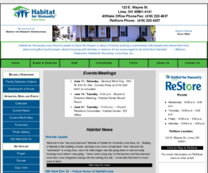habitatlima.org: Welcome to HFH-Lima Area
Welcome page for Habitat for Humanity-Lima Area, Inc. Web Site