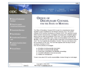 montanaodc.org: ODC Home Page
ODC investigates and prosecutes complaints against lawyers that are within the jurisdiction of the Court