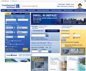 continental.org: Continental Airlines - Airline Tickets, Vacations Packages, Travel Deals, and Company Information on continental.com
Continental Airline Ticket Reservation, Find all current Continental flight information online, check flight status or book an online airline ticket reservation.