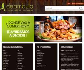 deambula.com: Restaurantes, comida peruana, gastronomia, cevicherias, chifas, comida criolla, pollerias | Deambula.com
Restaurantes Perú y Comida Peruana