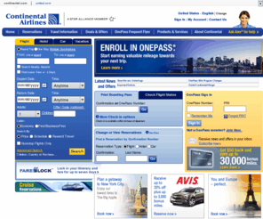 continentalair.biz: Continental Airlines - Airline Tickets, Vacations Packages, Travel Deals, and Company Information on continental.com
Continental Airline Ticket Reservation, Find all current Continental flight information online, check flight status or book an online airline ticket reservation.