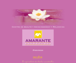 institut-amarante.com: Institut Amarante esthtique /Soins de beaut - amincissement - relooking - massage
Institut de beaut Amarante esthtique. Place victor Hugo Angoulme