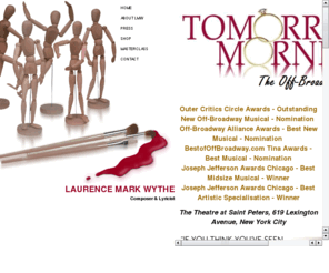 tomorrowmorning.co.uk: Tomorrow Morning - A New Musical
New musical, recently workshopped at the Bridewell Theatre London; four-hander musical about two couples the night before one couple gets married, and the other couple get divorced. Musical comedy.