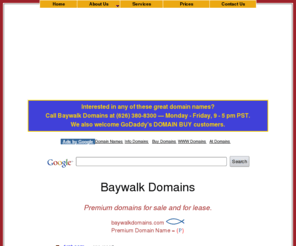 baywalkdomain.org: BaywalkDomains.com
BaywalkDomains - Premium domains for sale and for lease.