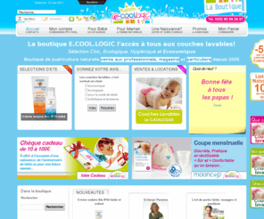 couchelavable.eu: E.cool.Logic :: Couche lavable :: Portage ::  Articles Bio pour bébé et maman - Accueil
L'accès à tous aux couches lavables! Sélection Chic, écologique, hygiénique et ECONOMIQUE !! Boutique en ligne de couches lavables pour bébé. Boutique de puériculture naturelle. Liste de naissance