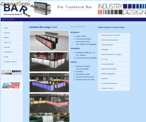 transform-bar.com: Transform Bar
Industry Design, der Spezialist für mobile Gastronomie. Sonderanfertigungen von transportablen Bars und Gastroeinrichtungen