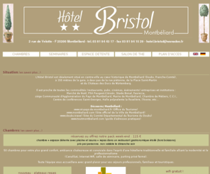 hotel-bristol-montbeliard.com: Hôtel Bristol - Montbéliard
Hôtel de 48 chambres à Montbéliard, salle de séminaire, proche PSA Peugeot, Faurecia, Technoland, Belchamp, Stade Bonal, l'Axone