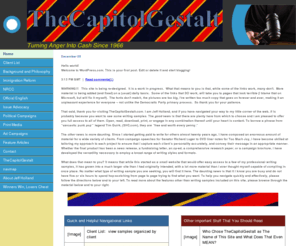 jeffreyholland.net: TheCapitolGestalt.com
Jeff Holland has been writing professionally for sixteen years.  Over that period, he has produced a broad range of copy for a widely diverse client base, including many non-profit organizations, public officials, and political candidates.