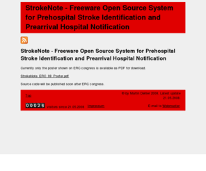 strokenote.info: StrokeNote - Freeware Open Source System for Prehospital Stroke Identification and Prearrival Hospital Notification
.