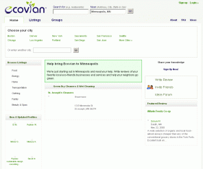 ecovian.com: Ecovian | Green Living & Environmental Community
Ecovian is a hub for the environmental & green living community featuring green business reviews, environmental news, and discussion groups