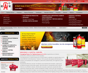 fireequipment.es: equipo contra incendios, fabricante, proveedor, exportador de equipo contra incendios de China - Ping'an
Guangdong Ping’an Fire-fighting Equipment Co., Ltd. se especializa en el diseño, producción y venta de productos contra incendios. Si usted necesita algunas de nuestras sugerencias, pls no dude en contactar con nosotros.