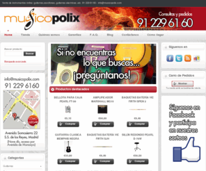 musicopolix.com: Comprar instrumentos online | Comprar guitarra Online
Comprar instrumentos online, guitarra online. Musicopolix es tu tienda Online de instrumentos musicales para principiantes y aficionados a la música.