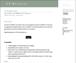 receiver-test.net: AV-Receiver im Vergleich
Tests von Receivern