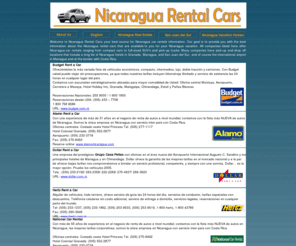 nicaraguarentalcars.com: Nicaragua Car Rentals and Rental Cars | Rent Your Nicaragua Cars
Rental Cars in Nicaragua are our specialty. We have a wide selection of Nicaragua Car Rentals for rent including Alamo, Avis, Budget, Dollar, Hertz, National and Thrifty. Find and rent your next Nicaragua Rental Car here. 