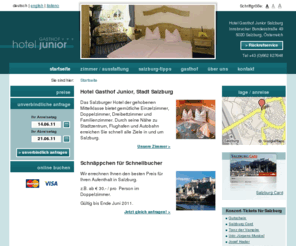 hoteljunior.at: Hotel Salzburg: Hotels Stadt Salzburg Airport Flughafen Zimmer Österreich. Hotel Gasthof Junior.
Hotel Salzburg Stadt nahe Airport Flughafen. Gasthof Junior Salzburg, Pension Familienhotels Unterkunft Unterkünfte Übernachtung buchen. Günstiges billiges Hotelzimmer Übernachten in Österreich, Wals Maxglan Zimmer ...