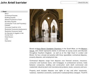 johnantell.co.uk: John Antell barrister
John Antell barrister. Contract. Contractual Disputes. Land Law. Employment Law. Direct Access Barrister. Public Access Barrister.