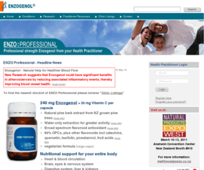 enzoprofessional.com: EnzoPro - ENZO Professional   -   Headline News
Enzo Professional is the high dose, health practitioner formulation of Enzogenol pine bark extract. 