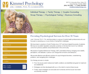 joelkimmelandassociates.com: Kimmel Psychology | Joel I. Kimmel, Ph.D., P.A. and Associates
Kimmel Psychology | Joel I. Kimmel, Ph.D., P.A. & Associates