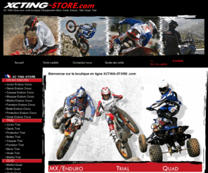 xcting-store.com: XC-TING STORE .com
La boutique XC-Ting d'équipement, accessoires pour pilote moto et quad. Trial, Enduro, Cross MX, ATV, Trail, VTT, Quad, Sportswear. Casques moto, pantalon, maillot, bottes, t-shirt