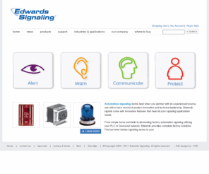 chimekits.net: Edwards Signaling - Audible & Visual Signals - Fire alarm and Warning systems
Edwards Signaling manufacturers a complete line of audible and visual signals for industrial and commercial applications. Products include: fire alarm control panels, flashing and steady LED and halogen beacons and lights, strobes, vibrating horns and bells, outdoor warning sirens, public address and intercom systems, LED message centers and electronic system signals.