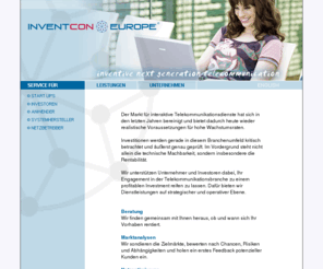 inventconeurope.com: INVENTCON EUROPE :: INVENTIVE NEXT GENERATION TELECOMMUNICATION
