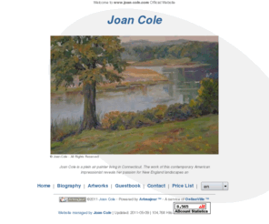 joan-cole.com: Joan Cole
Joan Cole is a plein air painter living in Connecticut.  The work of this contemporary American impressionist  reveals her passion for New England landscapes an 