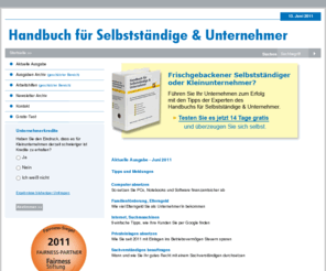 selbstaendig-heute.com: www.selbststaendig.com: Aktuelle Ausgabe
Informationen für Selbstständige