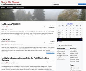 claise.net: Blogs de Claise - Le rendez-vous des blogueurs de Claise
Blogs de Claise - Le rendez-vous des blogueurs de Claise