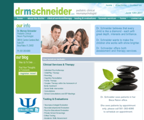 drmschneider.com: Clinical Pediatric NeuroPsychologist
