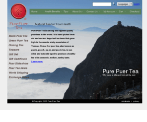 pu-erteapot.com: Pure Puer Tea - Puer Tea Specialists
Pure Puer Tea is a specialist in world-class puer tea.  Puer tea is also known as  puerh tea, pu-erh tea , pu-er tea, pu-eh tea, in Spanish, tï¿½ puer, tï¿½ puerh, tï¿½ pu-erh and tï¿½ pu-eh. Pure Puer Tea is also known as Piao I USA, the sole official US distributor of the award-winning Piao I teapot company of Taiwan.
