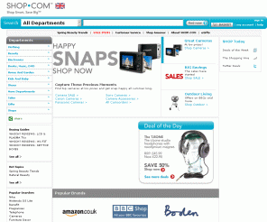 shop-com.co.uk: SHOP.COM - Compare prices and save on clothing, beauty, home and garden and electronics from hundreds of your favourite stores.
SHOP.COM is the one-stop-shop that helps you buy your favourite brands and products from hundreds of UK stores, with one simple, secure account and shopping basket. Shopping Made Easy.