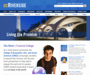 ucr.edu: UC Riverside: Home
Official Web site offers information on academics, admission, athletics, campus, culture and arts, jobs and facilities.