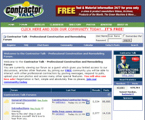contractortalk.com: Contractor Talk - Professional Construction and Remodeling Forum
Contractor Talk Forum | A Community of Professional Contractors Discussing Business and Trade Knowledge for the Construction and Remodeling Industry.