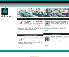 debereiders.nl: assembleren | medical devices |  cleanroom | loonwerk | GMP | ISO 13485 | de Bereiders
Website van De Bereiders BV