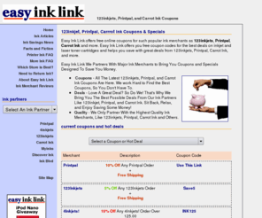 easyinklink.com: 123inkjets, Printpal, Carrot Ink Coupons – Easy Ink Link
Free online coupons for 123inkjets, Printpal, and Carrot Ink, compliments of Easy Ink Link. Take advantage of all the great deals on 123inkjets, Printpal, and Carrot Ink by logging on today.