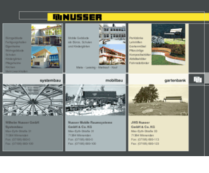 nusser.biz: Nusser - Dauerbau - Mobilbau - Gartenbank
