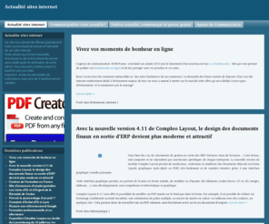 actualite-sites-internet.com: Actualité sites internet référencement gratuit de vos sites internet
Actualité sites internet, diffusez gratuitement l'actualité de vos sites internet