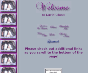 luvnchins.com: Luv 'N Chins
Luv 'N Chins is a site that is kid friendly. It is for those want to learn more about chinchillas. Breeder in Virgina