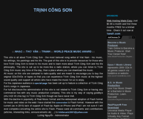trinh-cong-son.com: Trinh Cong Son - Nhu Mot Loi Chia Tay
In Memory of Trinh Cong Son. An online collection of Trinh Cong Son's music, poem and paintings