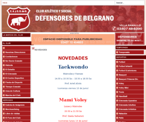 webgranate.com.ar: .:: Club Defensores de Belgrano de Villa Ramallo - Sitio Oficial::. - Inicio
Club Defensores de Belgrano de Villa Ramallo - El Sitio Oficial del Club