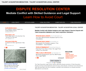 indextalent.com: Talent Acquisition Mediation - Talent Acquisition Legal Center
Mediate Dispute with Skilled Guidance and Legal Support. Talent Acquisition Mediation - Talent Acquisition Arbitration. Learn about Talent Acquisition Legal Center. Find Talent Acquisition Lawyer, Talent Acquisition Mediator, Talent Acquisition Arbitrator, Talent Acquisition Paralegal, Talent Acquisition Ombudsman. 