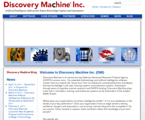 discoverymachine.com: Welcome to Discovery Machine Inc. (DMI)
Discovery Machine Inc. (DMI) - Knowledge Embedded Business Solutions