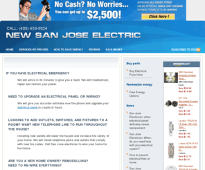 newsanjoseelectric.com: San Jose Electrician, San Jose Electric. Electrical Services, Emergency and Repair in San Jose and Silicon Valley New San Jose Electric
San Jose Electrician, San Jose Electric Volz, free electrical, inspection, 408-835-3866, electrical repair, wiring,electrical safety inspection, electrical panael replacement, smoke detectors